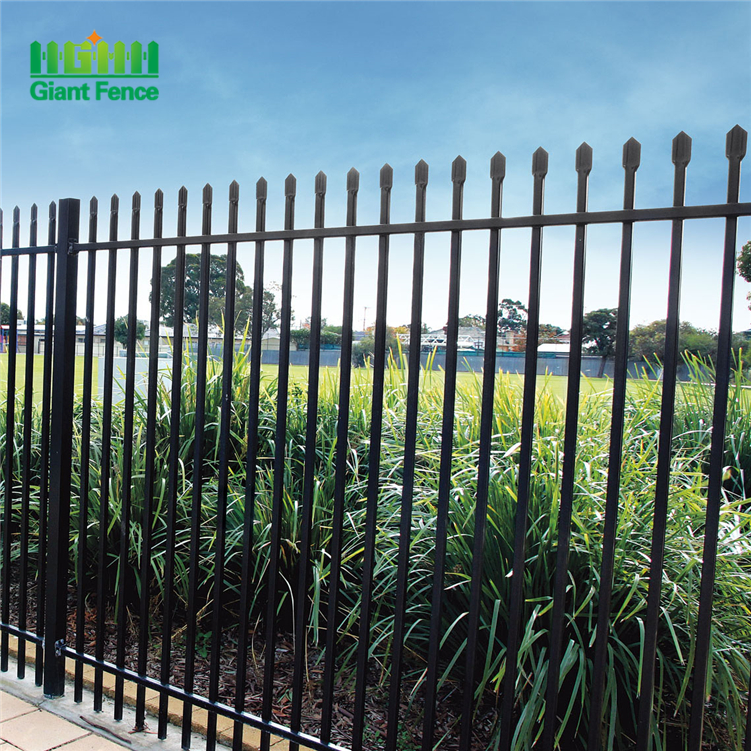 Cheap Custom residential Steel fencing black metal picket decorative wrought iron fence panels